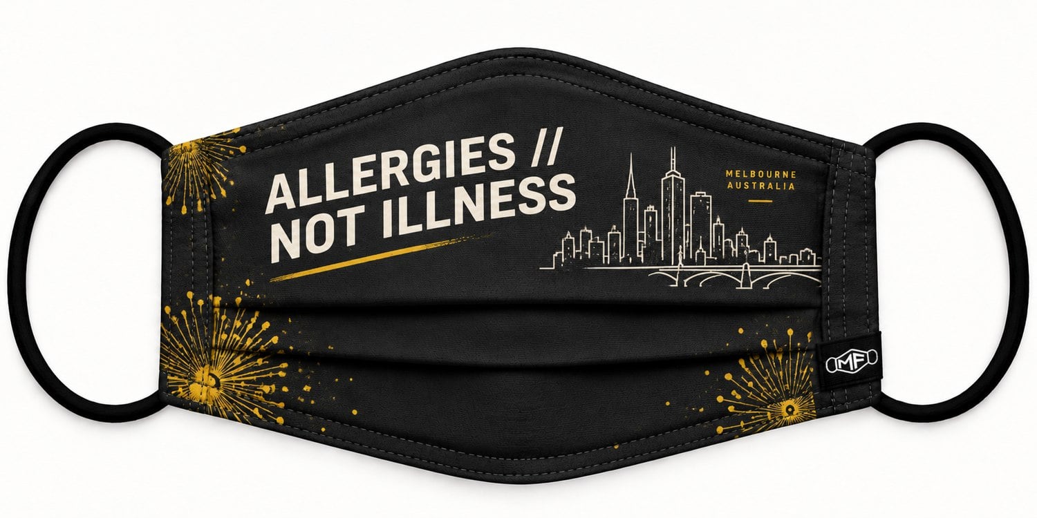 Allergies // Not Illness fabric mask design