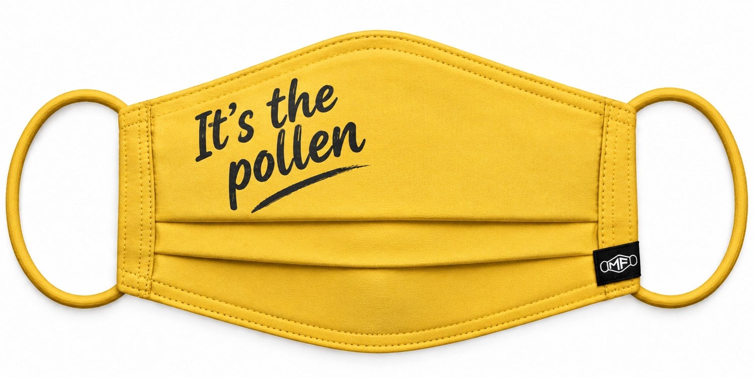 It's the Pollen fabric mask design