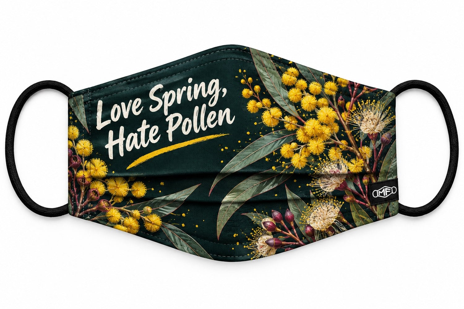 Love Spring, Hate Pollen fabric mask design