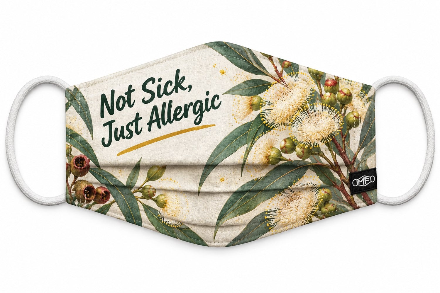 Not Sick, Just Allergic fabric mask design