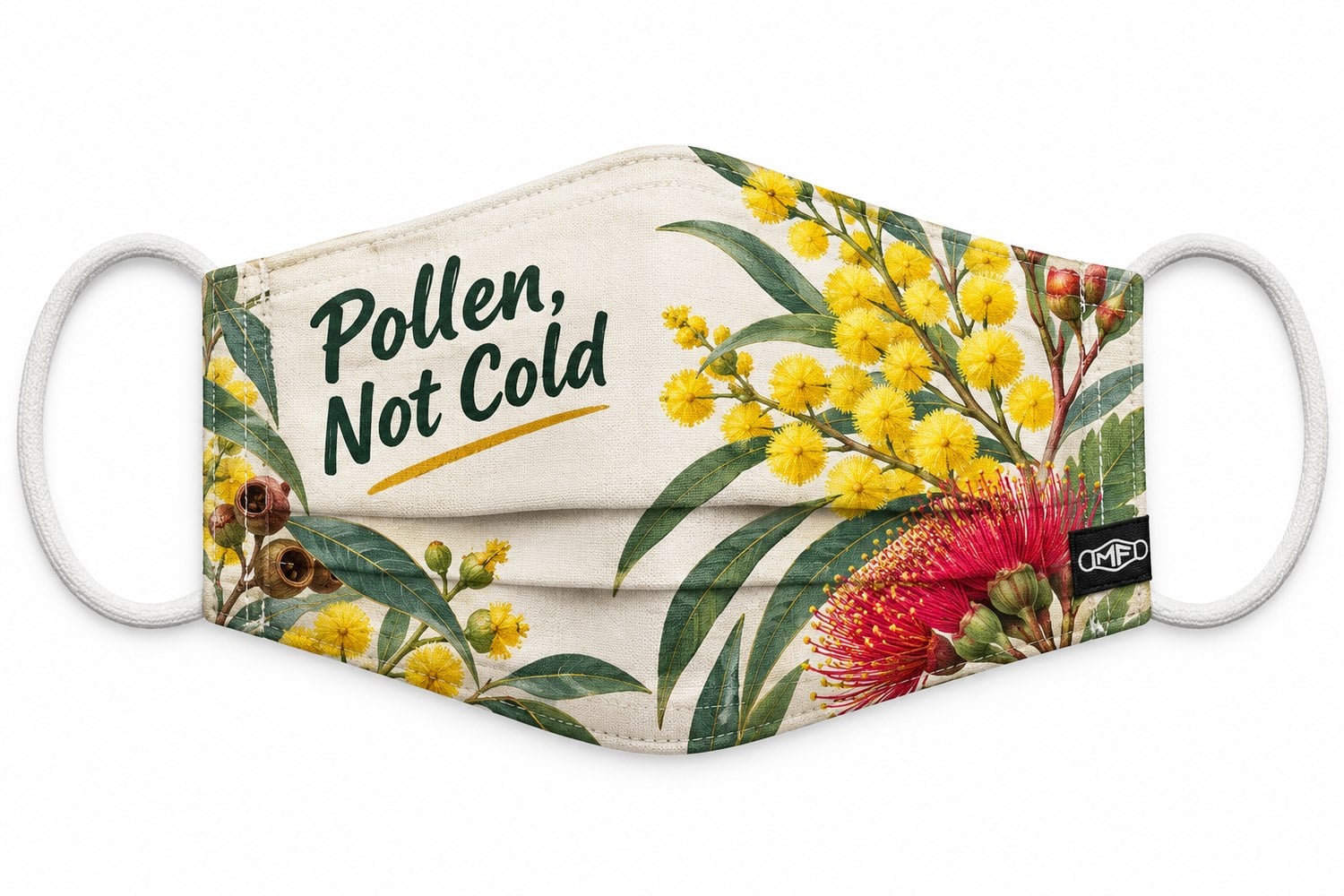 Pollen, Not Cold fabric mask design