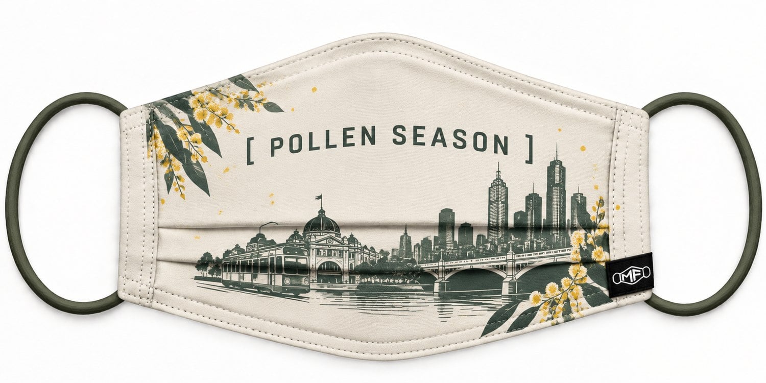 Same City, Different Season fabric mask design